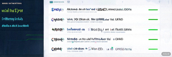 Daftar link alternatif MSports dalam bentuk dashboard modern dengan status aktif dan waktu update