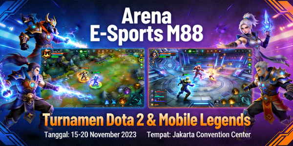 Arena E-Sports M88 dengan turnamen Dota 2 dan Mobile Legends